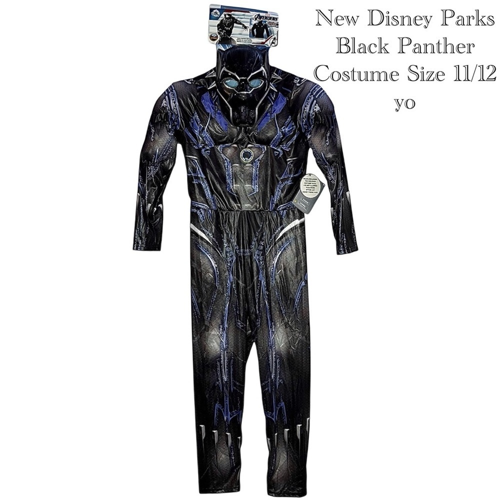 New Disney Marvel Avengers Black Panther Light-Up Costume for Kids 11-12